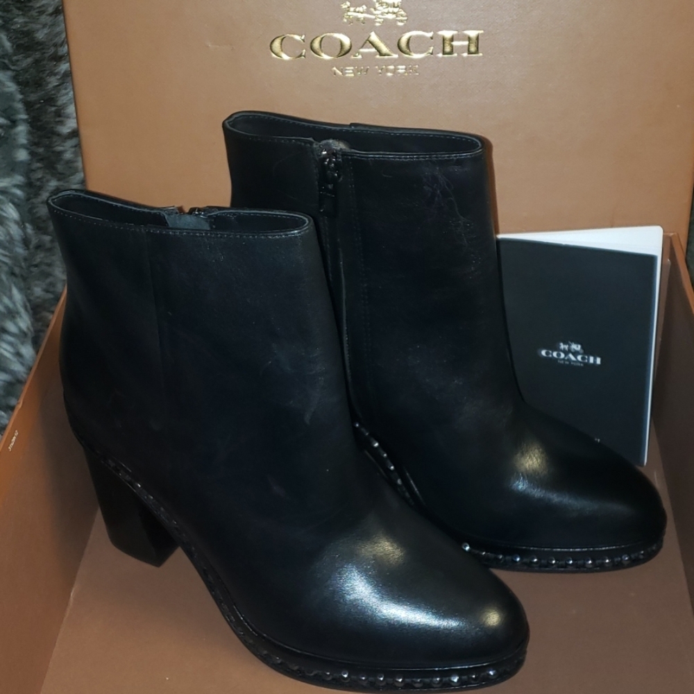 Coach NY mid Calf Boot, size 8.5, "Justina" style